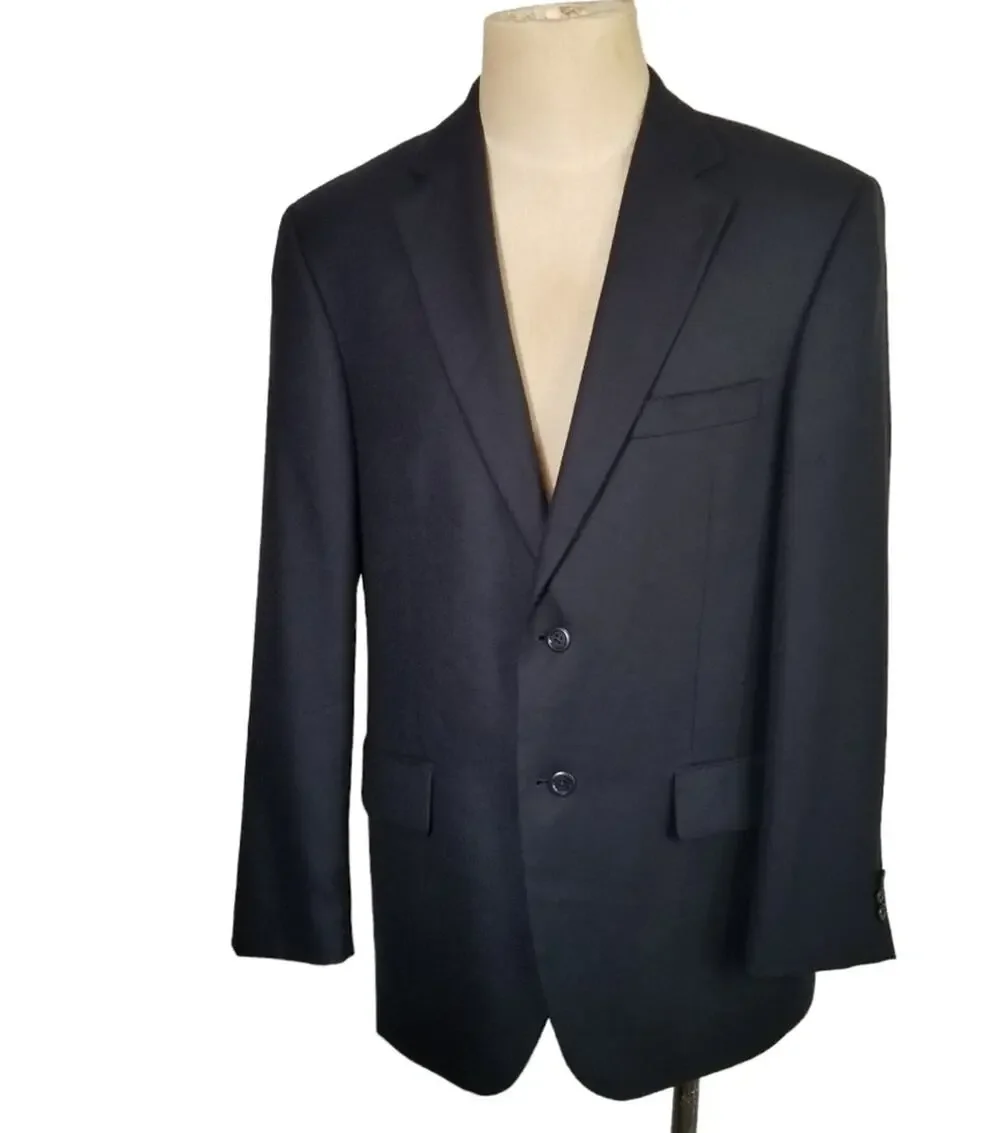 JOHN W. Nordstrom 44R Sport Coat Loro Pianna Italy 100% Cashmere Navy Two Button